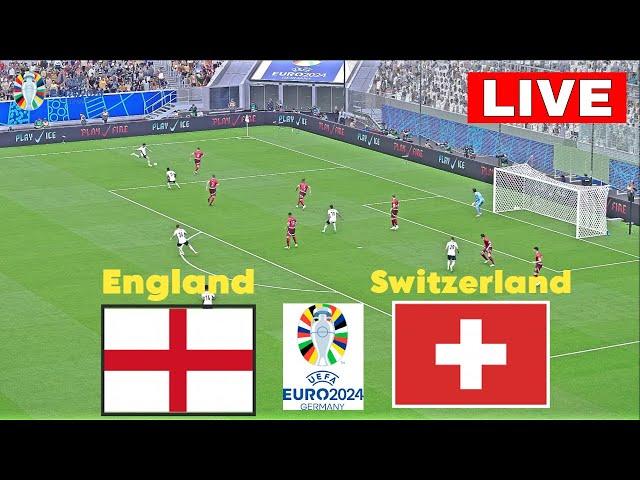 LIVE : ENGLAND vs SWITZERLAND I EURO 2024 QUARTER FINAL I FULL STREAMINGI eFOOTBALL PES 21 GAMEPLAY