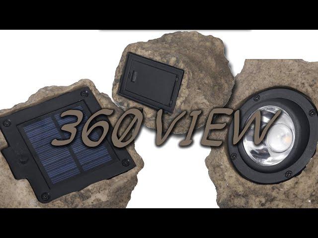 Mainstays Solar Powered Rock Landscape LED Spotlight with Key Compartment