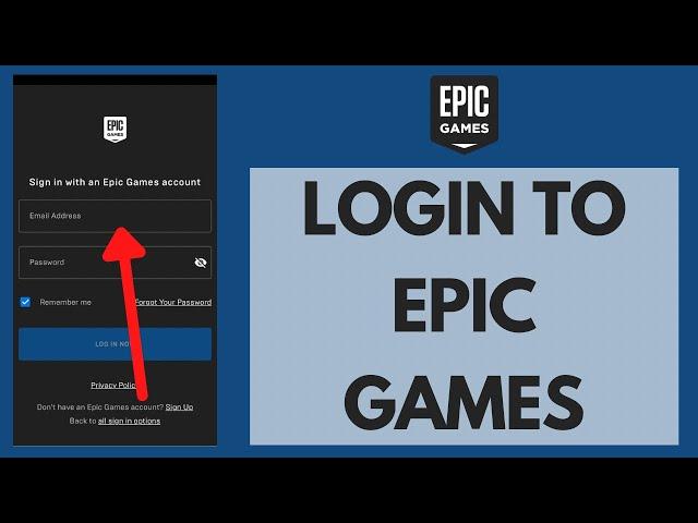 EPIC GAMES Login - How to Login to Epic Games Account (2024)