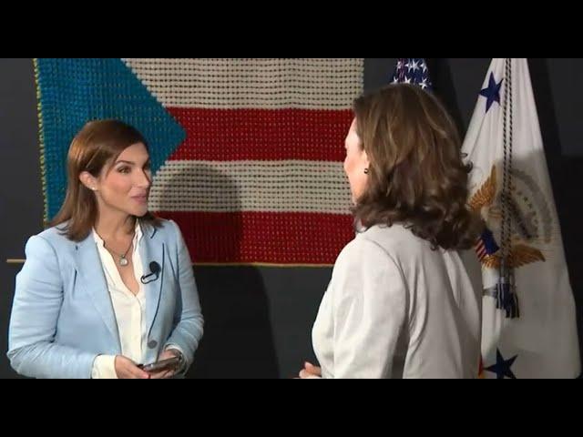 Katiria Soto entrevista a Kamala Harris en INGLÉS.