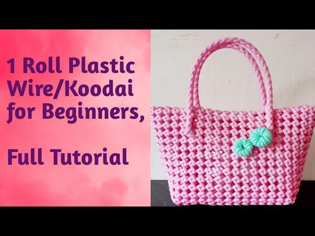 1 Roll plastic wire bag/koodai, For Beginners, mini plastic wire bag, Full Tutorial,