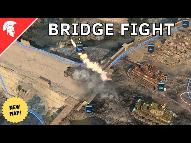 Company of Heroes 3 - BRIDGE FIGHT - Afrikakorps Gameplay - 3vs3 Multiplayer  - No Commentary