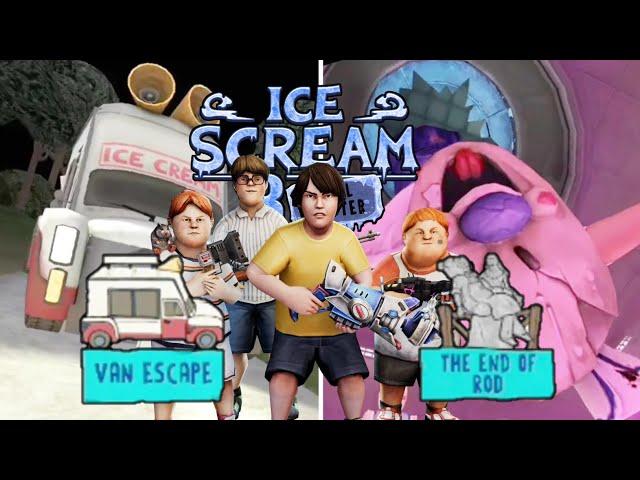 Ice Scream 8 Version 2.0 Van Escape Ending Vs The End Of Rod Ending