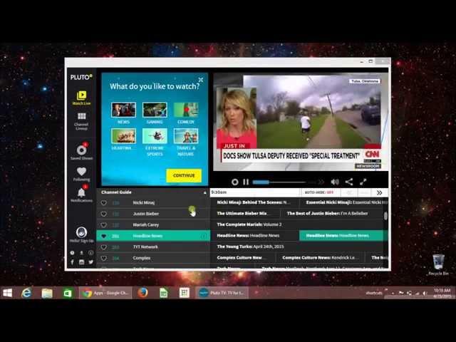 google chrome apps pluto tv