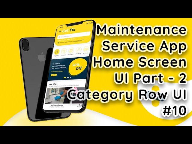 Online Maintenance Service App in Flutter: Home Screen UI with Select Category & Offer Banner #10