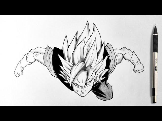 How To Draw Vegeta Ultra Ego Easy Step By Step | Vegeta Ultra Ego Drawing | Dragon Ball Super