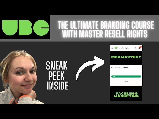Sneak Peek Inside The Ultimate Branding Course with Master Resell Rights (UBC)! WATCH BEFORE YOU BUY