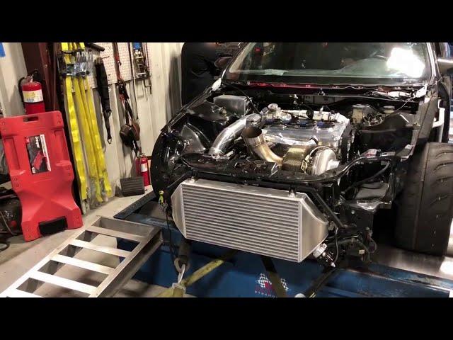 Honda Civic EK 1084HP 655 Torque Turbo 3-door Hatchback WCF Dragster Dyno Toyo Proxes R888R Tire