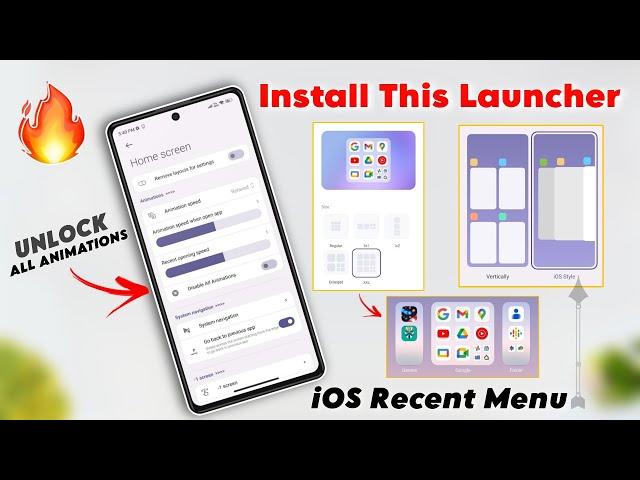 MIUI 15 Launcher For Miui 14 | Unlock All Animation - New Features | iOS Recent Style In Xiaomi 