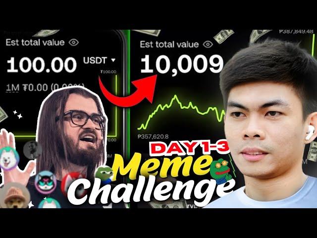 Turning $100 into $10,000 with Memecoins: Day 1 - 4 On Monthly Challenge!