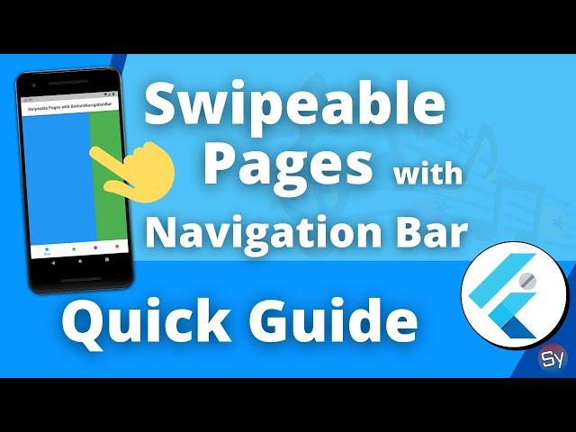 Make Pages SWIPEABLE w/ Navigation Bar in Flutter (Quick Guide)