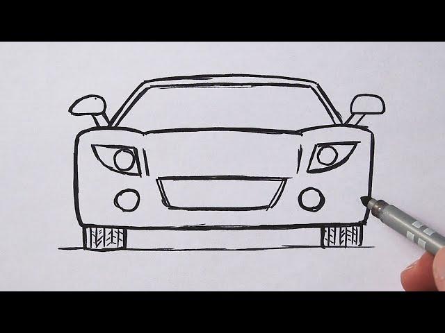 How to draw a car very easy