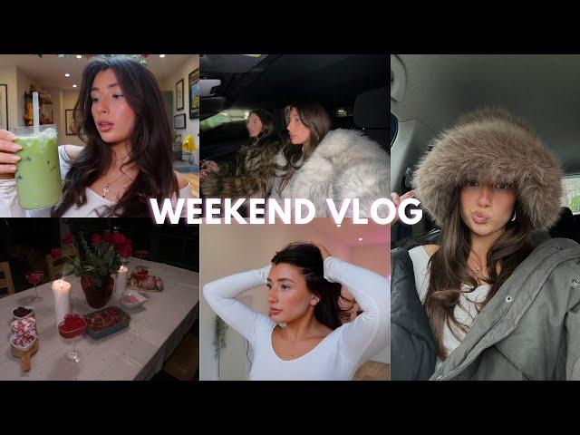 weekend vlog️galentines, starting a podcast, going out