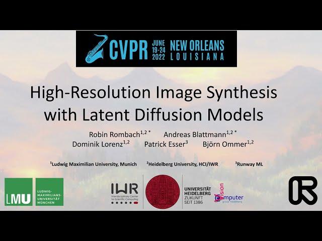 High Resolution Image Synthesis With Latent Diffusion Models | CVPR 2022