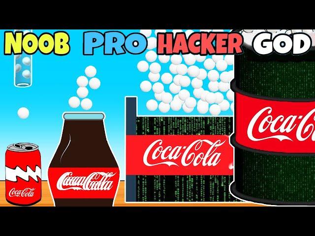 Coca Cola and Mentos (Drop and Explode) - NOOB vs PRO vs HACKER vs GOD