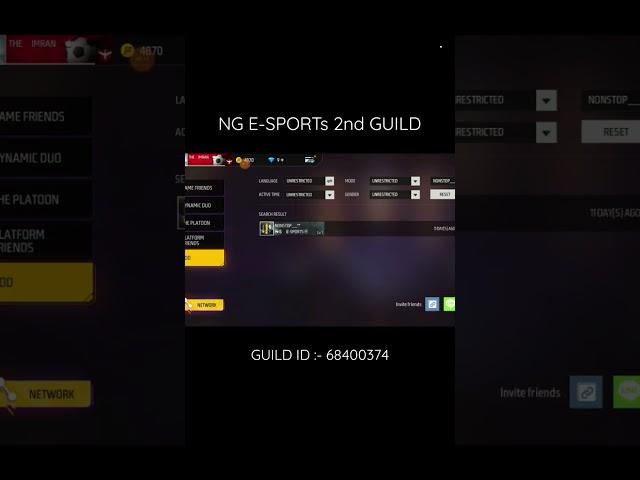 NG ESPORTS 2 GUILD // NG2NDGUILD// 2 NG ESPORTS// NG ESPORTS// HOW TO JOIN NG ESPORTS 2 GUILD #viral