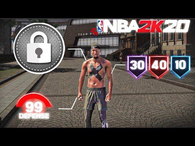 MY 99 PURE LOCKDOWN DEFENDER IS A GLITCH IN NBA 2K20..BEST LOCKDOWN DEFENDER BUILD IN NBA 2K20