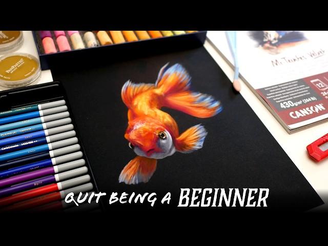 Beginners Drawing Tutorial - COMPLETE Guide in Pastel Pencils