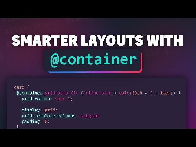 "Smart" design patterns with container queries