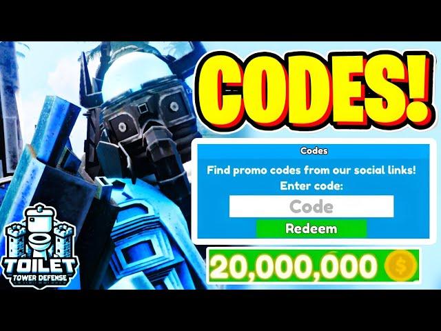 UPDATE NOWTOILET TOWER DEFENSE CODES - ROBLOX TOILET TOWER DEFENSE CODES - CODES FOR TTD