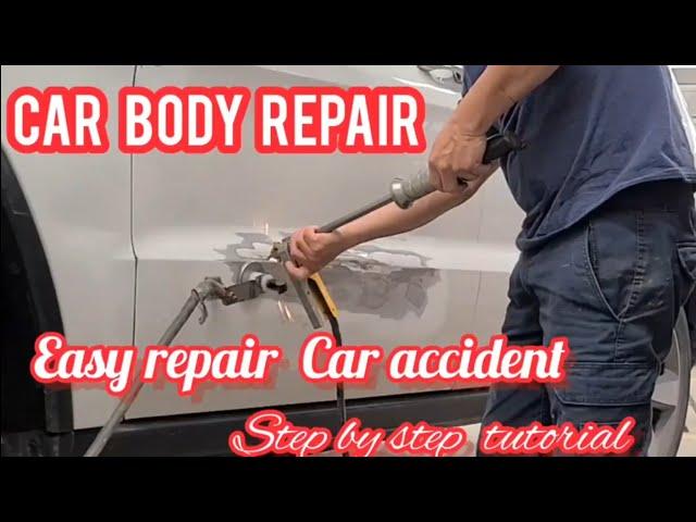 Paano erepair ang Car Body damage small dent || Car Body Repair (Tutorial blog )Auto repair