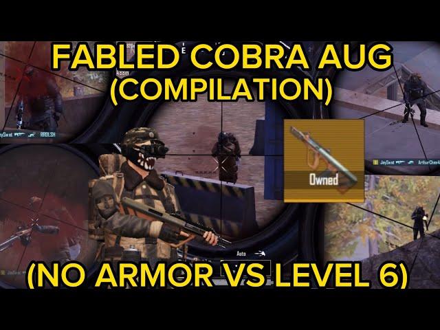 PUBG:Fabled Cobra AUG (No Armor Vs Level 6) In Metro Royale (COMPILATION)