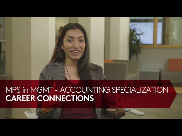 Career Connections: Cornell MPS in Management - Accounting Specialization