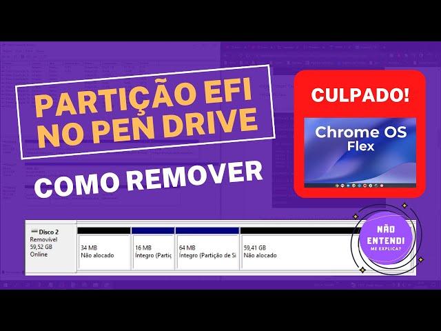 Como remover partição EFI do pen drive causada pelo instalador do Chrome OS