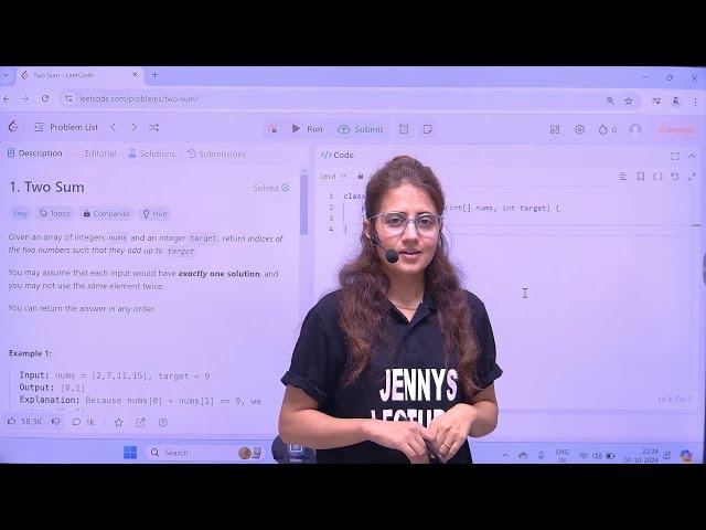 LeetCode Question with Solution | Two Sum Problem | Placement Series