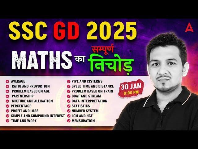 SSC GD Marathon Class 2025 | SSC GD Math Marathon 2025 | SSC GD Maths Classes by Akshay Sir