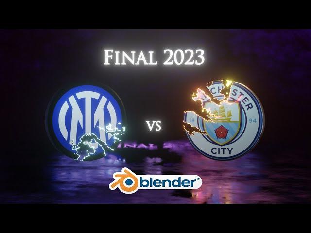 Logo Reveal Effect made in Blender 3.5: Champions League final 2023