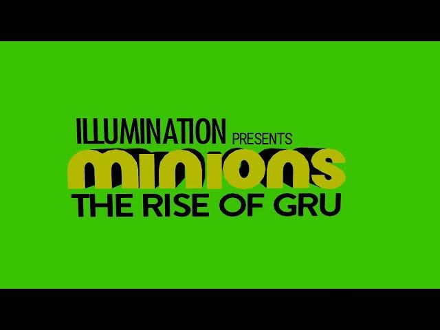 Minions: The Rise of Gru Logo in Green Screen