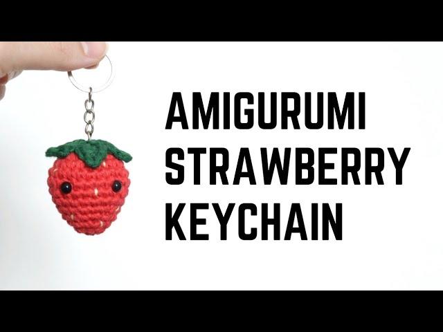 CROCHET AMIGURUMI STRAWBERRY KEYCHAIN | Complete Pattern Tutorial | Mocha Stitch