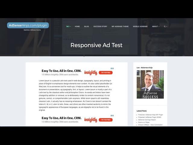 AdSense for WordPress - Mobile Ads - AB Testing - Ads in Comments