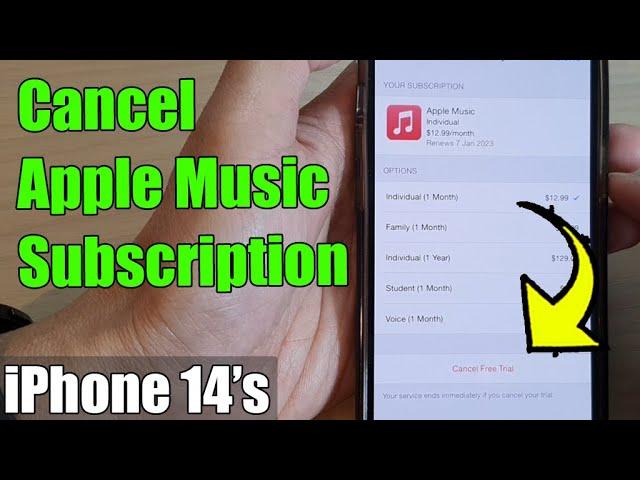 iPhone 14/14 Pro Max: How to Cancel Apple Music Subscription