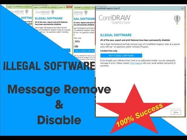 Corel Draw x7, x8 Illegal Message Remove & Disable - Fixed!!! 2021