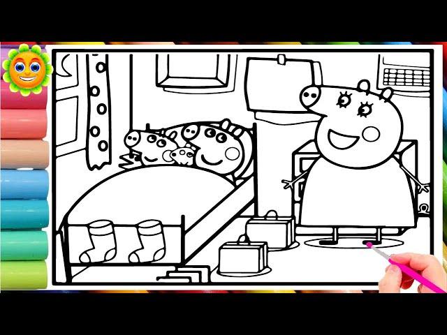 Peppa Pig bedtime with George Pig .Peppa Pig Coloring Pages . Peppa pig full episodes