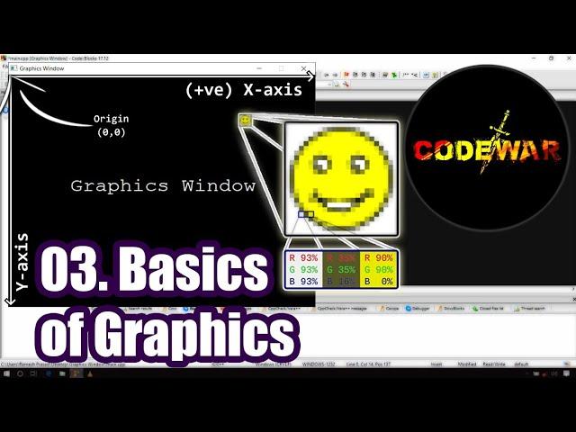 03. Basics of Graphics and Creating Graphics Window using graphics.h | CodeWar