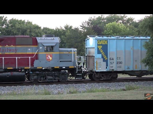 BIG POWER ON THE CANADIAN NATIONAL WITH SCENIC DRONE CHASE! IOWA NORTHERN  AND CN L571.