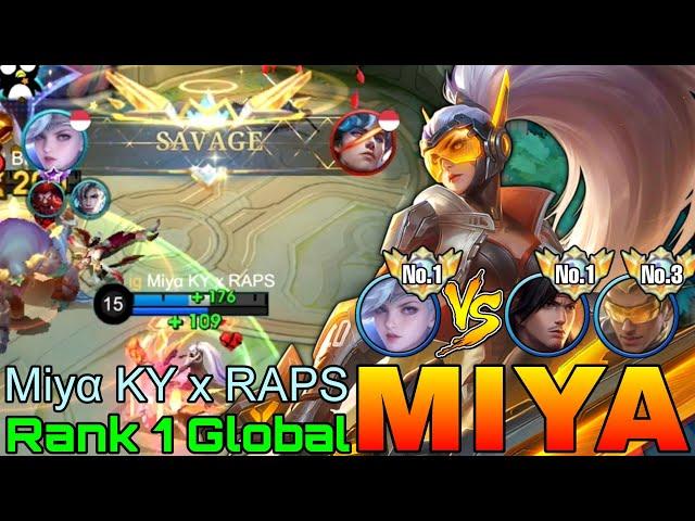 SAVAGE! Top 1 Miya VS Top 1 YSS & Top 3 Bruno - Top 1 Global Miya by Miyα KY x RAPS - Mobile Legends