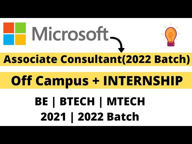 Microsoft Full-Time Job Opportunity | Official for 2022 Batch | How To Apply | Complete Details