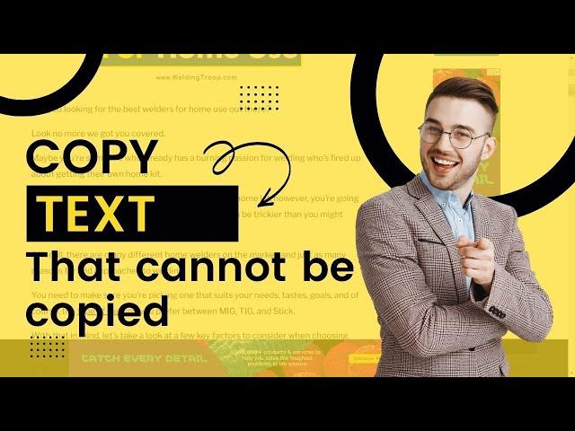How to copy text from web page that cannot be copied