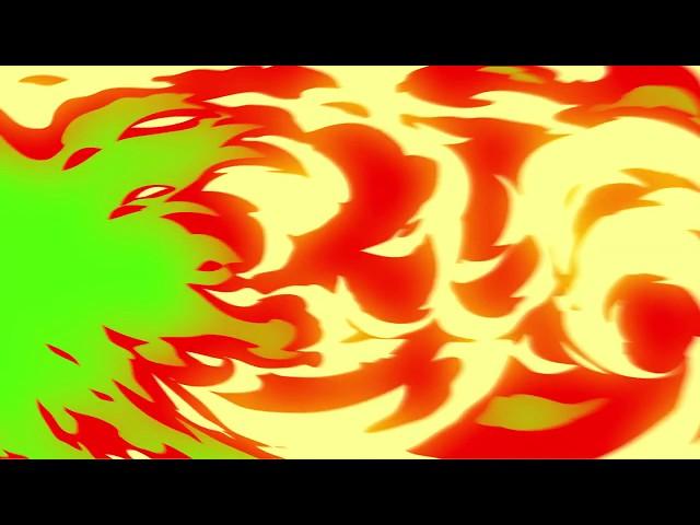 green screen transition animated fire