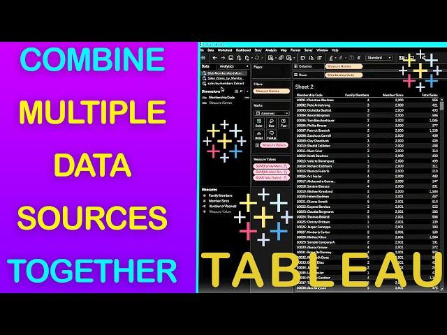 How to Blend Multiple Data Sources in Tableau (Tableau Part 50)