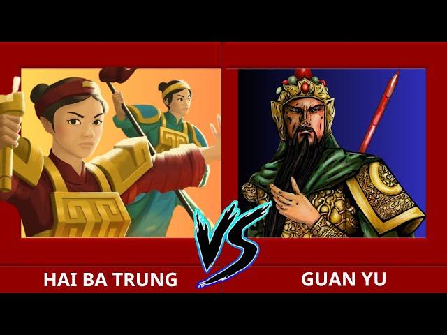 Hai Ba Trung (Viet Nam) VS Guan Yu and Zang Fei (Chinese) - New Charactor MUGEN