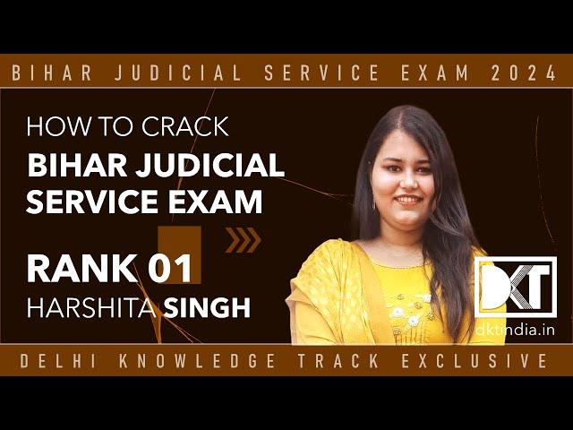 Rank 1, 32nd Bihar Judicial Exam | How To Secure Top Rank In First Attempt | By Harshita Singh