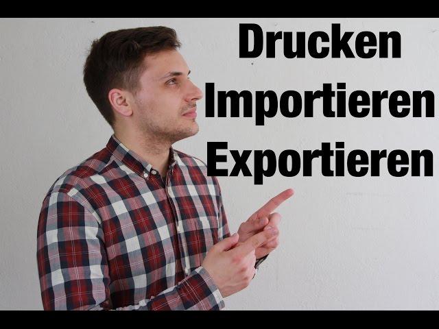 Tabellen exportieren und drucken & Excel-Dokumente importieren!