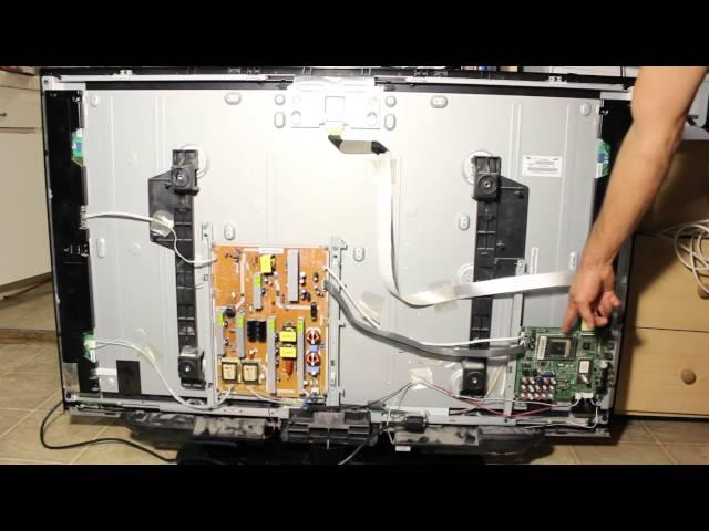 How to Repair Samsung 52" LCD TV LN52A550 No Power, Clicking Noise and Blinking Red Light