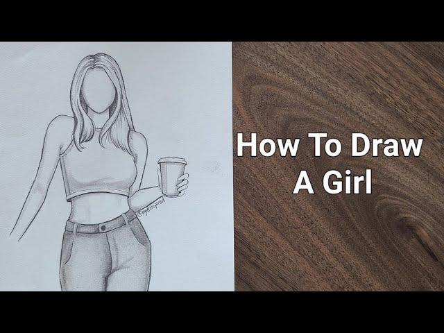 How to draw a girl ️ #art #artwork #draw #drawing #sketch #anime #cartoon