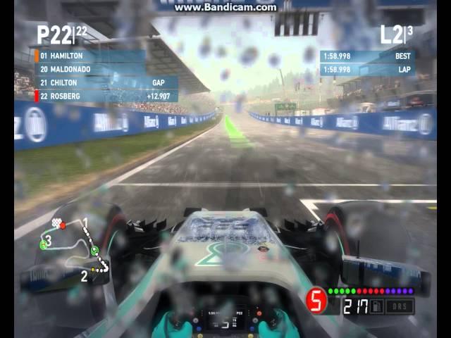 F1 2014 AlexZafro challange #2:dry tires on wet track